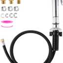 Hygie Rinse 2 Function Kitchen Sink Side Sprayer with Water Flow Restrictor Compatible with Moen Faucet Sprayer Replacement, Kitchen Faucet Sprayer Attachment with Water Hose, Chrome Finish