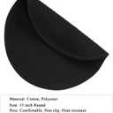 SHACOS Round Braided Placemats Set of 8 Washable Cotton Polyester Woven Round Table Mats for Dining Tables 15 inch (Black, 8)