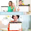 2 x Lbylyhxc 2026 Desk Calendar, 18-Month Calendar Runs from Jan. 2026 to Jun. 2027, Large 17" x 12" Desktop/Wall Monthly Calendar for Home, School or Office (Watercolor Flowers Desk Calendar)