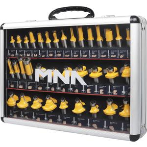 MNA Router Bits 35 Pcs Set, 35 Pieces 1/2 Inch Shank Router Bit Kit. American Router Bit Set Complete Set.