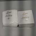 Sparkle and Bash Wedding Cocktail Napkins, Love is a Journey, Gold Foil (5 x 5 In, 100 Pack) - Bridal Shower Decorations