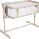 HALO BassiNest Bedside Sleeper Breathable Baby Bassinet Slides Over Bed with Mesh Walls for Airflow & Visibility, Lowering Wall for Easy Access, Fits Most Beds