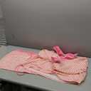 Fisoew Womens Striped 2 Piece Outfits Casual Sweatshirt Skirt Set Long Sleeve Skort Workout Set Matching Lounge Sets (X-Large, Pink)