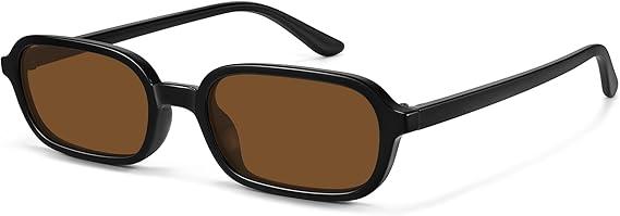 WOWSUN Retro Rectangle Sunglasses Womens Small Trendy 90s Sun Glasses Sunnies UV400 Protection