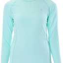 HODOSPORTS Rash Guard for Women UPF 50+ Swim Shirt with Pockets Sun Protection Shirts Lightweight Long Sleeve (Blue, M)