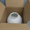 Minimalist White Ceramic Farmhouse Vase, Rustic Design for Home and Living Room Decor, Table, Bathroom, Holiday & Weddings (Ball-White)