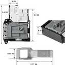 EBF61315802 Washer Door Lock Switch & MFG63099101 Washer Door Lock Strike Assembly Compatible with LG Kenmore Washing Machine Door Switch (2 PACKS)