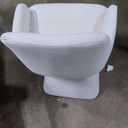 Swivel Dining Chair Set of 1, Mid Century Modern Chair Fabric Upholstered Armchair with Armrest & Ergonomic Backrest for Dining Room, Kitchen, Bedroom, Living Room, Beige