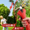 Brushless Electric Pruning Shears Cordless, Pole Pruners for Tree Trimming, Electric Tree pruner Cutter with 2*21V 4000mAH Batteries,15FT Telescoping Rod,1.2 Inch Cutting Diameter, with Replace Blade
