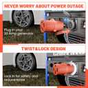 NEMA L14-30P to 14-50R RV Generator Adapter, 30 Amp to 50 Amp Twist Lock Male Plug to 4 Prolong 50A RV Female, Adapter for RV Trailer Camper Level 2 EV Charging