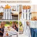 [2Pack+1]Bread Bags for Homemade Bread Sourdough with Bowl Cover, Reusable Linen Bread Storage Bag - Plastic Lined[ 16"x 12"]