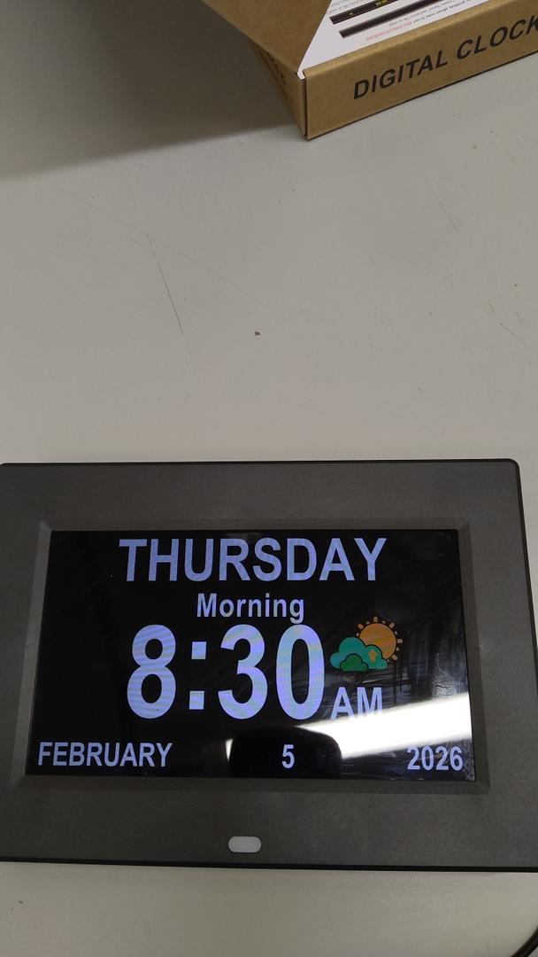 7'' Digital Clock, Dementia Clock With Date And Time, 10 Reminders, 6 Alarms, Auto-Dimming, Auto DST, Remote Control, Large Display Alarm Clock For Seniors, Gifts For People With Dementia, Alzheimers