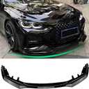 KHK Front Bumper Lip for 2021-2025 BMW 4 Series M440i/430i M Sport G22 G23 | Glossy Black Front Spoiler, ABS Air Dam Body Kit Accessories