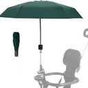 Adjustable Steering Angle, Clip-On All-Round Protection, Convenient and Lightweight, for Sun Protection Lightweight, Easy to Install, Stroller Umbrella, Baby Umbrella Stroller Accessory. (Green)