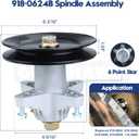 918-0624B Spindle Assembly for Cub Cadet LT1042 RZT 42 inch Decks | Replace 618-0624 918-0624A 9180624B 618-0659 918-0659A 112-0460 for Cub Cadet LT1040 Toro LX420 LX425 Troy Bilt Pony 42" Deck