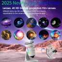Star Projector,Galaxy Projector Upgraded Clear Lens, 10 Realistic Planetarium Projector Slides Night Lights LED 8 Color for Bedroom, 360 Rotation, 1/2h Timer Function Ultra-Wide Ceiling Projector
