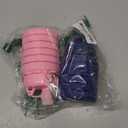 Collapsible Water Bottles Travel water bottle Sports Portable Sport Water Bottle Reusable Water Bottles comes with mountaineering Buckle 500ml silicone Water-proof camping water bottle (Dark Blue+Pink)