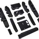 Interior Silicone Liner Insert Custom Fit for Tacoma 2024 2025, Interior Silicone Pads Kits for Tacoma Gen 4th, Silicone Organizer Tray for Tacoma - for Tacoma Double Cab only - Fully Covered (Black)