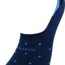 Marcoliani Women's Polka Dot Invisible Touch Liner Sock (Navy)