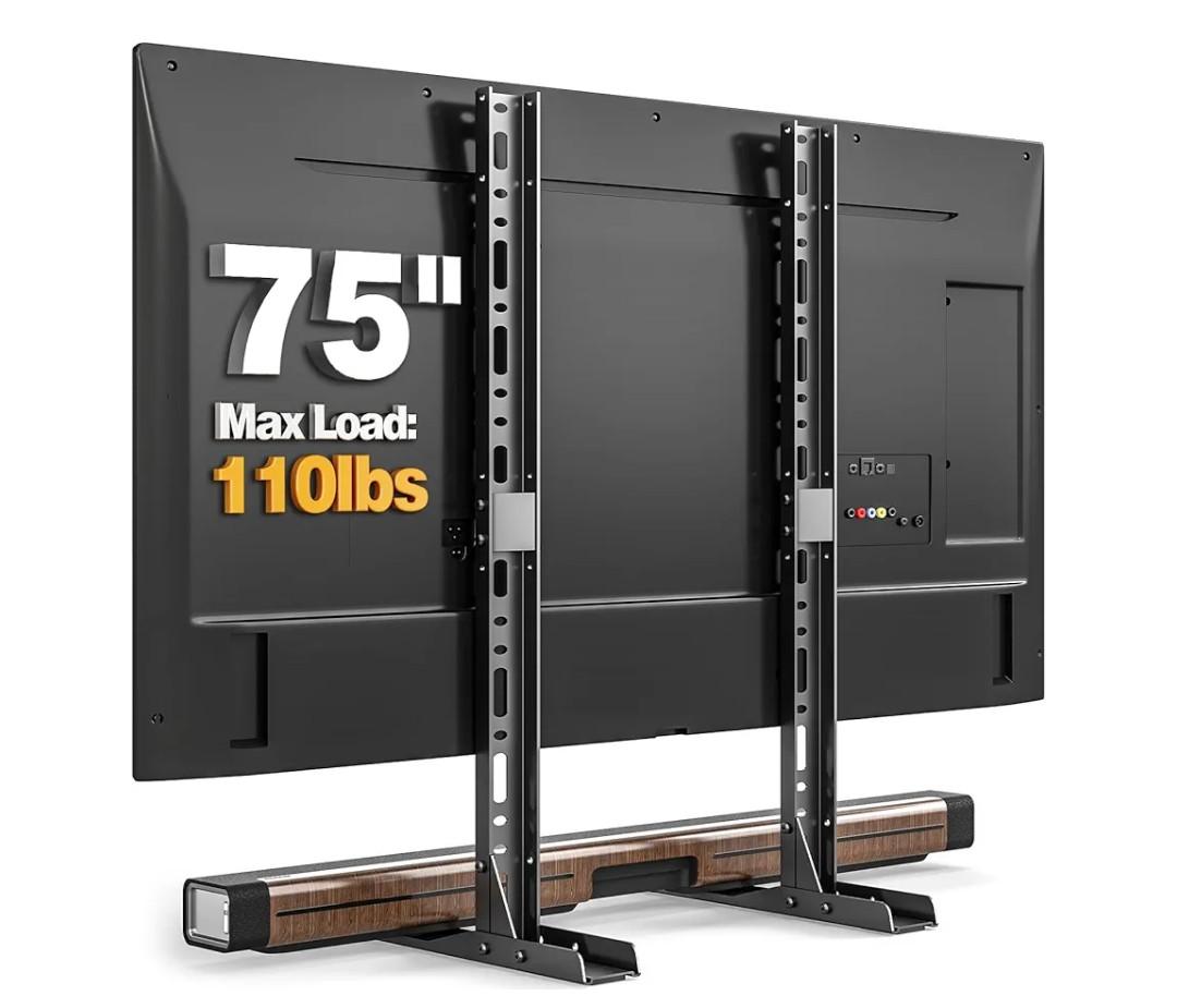 TAVR Universal Table Top TV Stand Mount, TV Legs for Most 20-75 Inch TVs, Replacement TV Feet with Great Load-Bearing Holds up to 110 lbs, TV Stands Base with Cable Management, Max VESA 800x600 mm