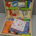 Kids Tool Set with Drill, Educational Montessori Toys for 3 Year Old Boys 44 Pcs STEM Kids Toys Wooden Toddler Tool Set with Apron & Box Birthday Gifts for 3 4 5 Year Old Boy Girl