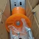 Boat Trailer Winch Stand, 5mm Galvanized Steel, 5.1" PU Orange Roller & U-Bolts, Heavy-Duty Winch Post Fits 2-3" W x 2-3" H, for Fishing Boat, Jet Ski, Speedboat, Sailboat