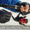 5 x Fishing Gloves UV Protection Gloves Sun Protection Gloves UPF50+ Men Women for Outdoor, Kayaking, Rowing (Large, Black)