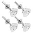 4Pcs Universal Aluminum Vehicle Hood Pins Silver Quick Release Lock Latch Bumper License Plate Lock Clip Diameter 1.25 Inch for Bumper Hood License Plate