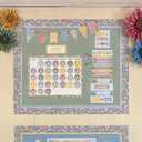 Teacher Created Resources Classroom Cottage Calendar Bulletin Board (TCR7173), 109 Pieces