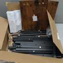 2-Tier Over The Toilet Storage, Multifunctional Vertical Over Toilet Bathroom Organizer, Freestanding Bathroom Storage Shelves with Hooks, Bathroom Organizer, Rustic Brown and Black TR01BR