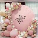 MEBAY Boho Balloon Garland Arch Kit, 156Pcs Dusty Pink Pastel Brown Metallic Champagne Gold White Balloons for Wedding Baby Bridal Shower Engagement Anniversary Birthday Decorations