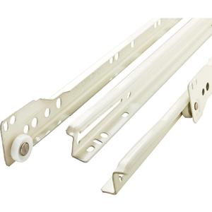 Franklin Brass Self-Closing 18' Drawer Slides Bottom Mount, 5-Pairs (10-Pieces) Cabinet, 50lb Capacity White Kitchen Hardware D68818K-W-B