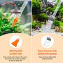 Yaubay 132GPH Manual Aquarium Gravel Cleaner, Fish Tank Siphon Vacuum Cleaner with Adjustable Water Flow for Cleaning Dirt, Water Change & Wash Sand Aquarium Cleaning Tools