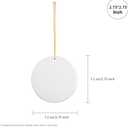 PYD Life 25 PCS Sublimation Ceramic Ornaments Bulk White 2.75 Inch Round Blank with Gold String for Crafting DIY Personalized Christmas Home Decor Bulk