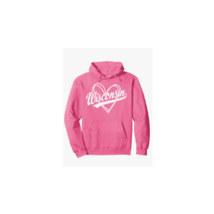 Wisconsin WI Vintage Athletic Sports Design Pullover Hoodie Size Large