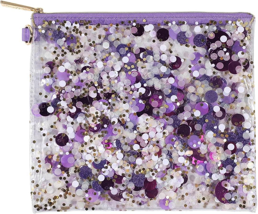 Packed Party Spirit Squad Confetti Everything Pouch, Makeup Bag, Travel Bag,Cosmetic Bag for Women (Purple Crush) Packed Party Spirit Squad Confetti Everything Pouch, Makeup Bag, Travel Bag,Cosmetic Bag for Women (Purple Crush)