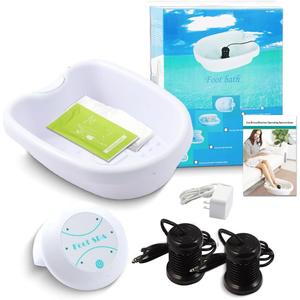 Portable Ionic Foot Bath Detox Machine - Detox Foot Spa System for Home, Ionic Detox Feet Spa Chi Cleanse with Professional Upgraded Durable Tub Basin, Two Arrays (16-Piece Set)