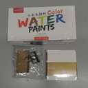 Mini Paint Palette Travel Kit - Mini Travel Watercolor Palette Set, Pocket Artist Water Color Travel Set, Pocket artist Drawing Board Paint Palette Travel Kit with Brush (Walnut-8 Grids)