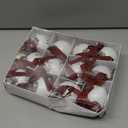 Christmas Decoration, 2.4 Inch 12PCS Christmas Tree Ball Ornaments, Red and White Shatterproof Decorative Baubles, Painted Nordic Holiday Design