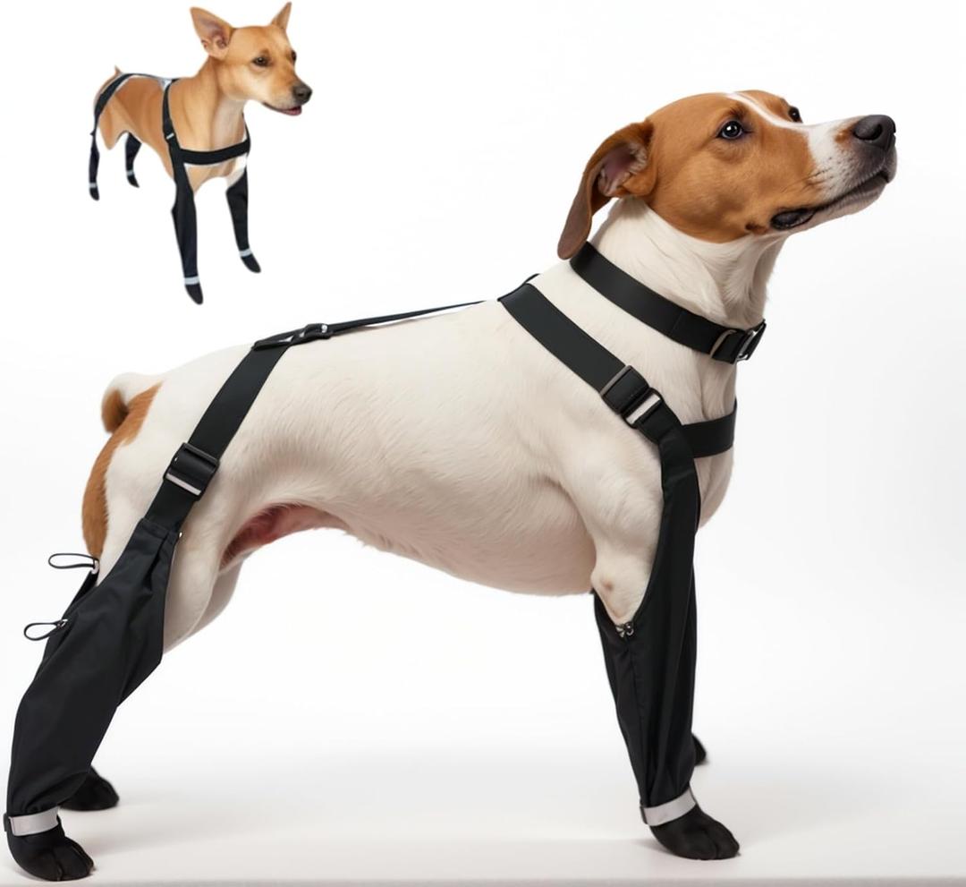 Dog Suspender Booties,2026 New Waterproof Adjustable Dog Paw Leggings, Anti-Slip Boots for Dogs, Snow, Rain, Hiking, and Winter Protection, M Size, Paws Protector for Active Dogs