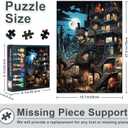 Fantasy Jigsaw Puzzles, Fantasy City at Night Puzzle for Adults 1000 Pieces, Impossible Challenging Difficult Jigsaw Puzzles for Adults, 19.5 x 27.5 Inch