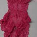 Avidlove Plus Size Womens Lingerie Sexy Lace Body Suits Teddy Lingeries (Rose Red, XXL)