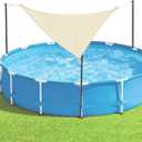 Reinforced Pool Sunshade, Heavy Duty Above Ground Pool Shade with 7.55ft Adjustable Poles, Pool Shade Canopy with UV Block,Fits Oval & Rectangular Above Ground Swimming Pools. (12-20ft)