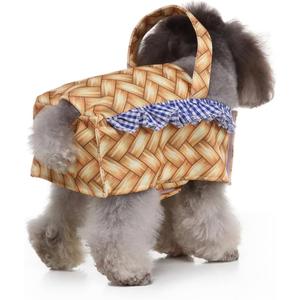 Pet Transformation Costume Toto Costume Funny Dog Costume Captain Hat Hooded Sweatshirt Picnic Basket and Toto Dog Puppy Sweatshirts Hoodies Pet Funny Costume Skirt Pet Dog Acrylic (M, Yellow)