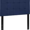 Flash Furniture Bedford Tufted Upholstered Twin Size Headboard in Navy Fabric