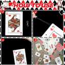 Soulchen 20 Pcs Wonderland Tea Party Decoration Hanging Wonderland Poker Cards Garland Decoration Background for Birthday Baby Shower Party Supplies