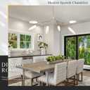 Modern 6-Light Chandelier Elegance Sputnik Chandeliers for Dining Room L50 Large Glass Chandelier Adjustable Branch Pendant Light Fixture for Living Room Kitchen Bedroom