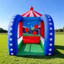 Inflatable Carnival Games — 6.5×6.5×9FT, Built-in Blower, Quick-Inflate — Football Target (Quick-Inflate Outdoor & Indoor Football Game for Backyard Parties, Team Challenges & Event Fun)