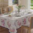 XCHI Watercolor Moons Flowers Stars Ramadan Kareem Tablecloth Rectangle Table Cloth Table Covers for Indoor Dining Home Party Decorations 60x84 Inch