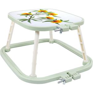 Guofa 2-Layer Embroidery Frame Stand  Adjustable Trapezoid Hoop Holder for Cross Stitch, Needlework, Quilting, Punch Needle & Sewing Crafts  Durable Plastic Hoops for Table or Lap (Green, Small) Guofa 2-Layer Embroidery Frame Stand  Adjustable Trapezoid Hoop Holder for Cross Stitch, Needlework, Quilting, Punch Needle & Sewing Crafts  Durable Plastic Hoops for Table or Lap (Green, Small)
